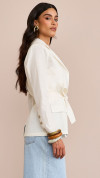 BLAZER LINHO COM FAIXA OFF WHITE