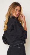 JAQUETA CROPPED JEANS BLACK