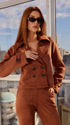 BLAZER SUEDE CROPPED TERRACOTA
