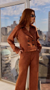 BLAZER SUEDE CROPPED TERRACOTA