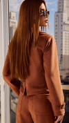BLAZER SUEDE CROPPED TERRACOTA