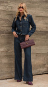 SHACKET JEANS MANGA LONGA ESCURA