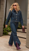 SHACKET JEANS MANGA LONGA ESCURA
