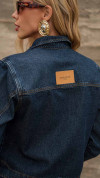 SHACKET JEANS MANGA LONGA ESCURA