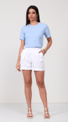 SHORT MOM ALFAIATARIA BRANCO
