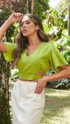 BLUSA CROPPED VERDE - GLISS