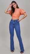 CALÇA FLARE JEANS MÉDIO - BUCCANES