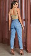 CALÇA MOM JEANS COM CINTO - GLISS