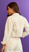 JAQUETA CROPPED OFF WHITE - BUCCANES