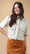CAMISA CROPPED CARGO OFF WHITE