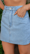 SAIA SHORT JEANS CLARO BARRA ARREDONDADA 