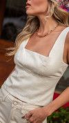 BLUSA WHITE RECORTES