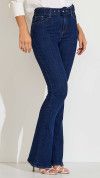 CALÇA JEANS FLARE CINTURA ALTA COM CINTO
