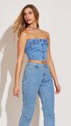 TOP JEANS CORSELET CLARO