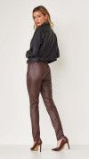 CALÇA SKINNY COFFE COURO