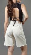 BERMUDA JORTS JEANS OFF WHITE