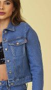 JAQUETA  JEANS COM PENCE