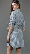 VESTIDO CURTO CHAMISE LISTRADO